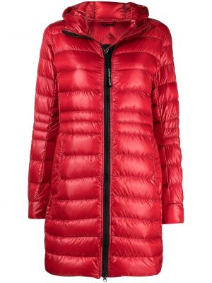 Abrigo con capucha Canada Goose rojo
