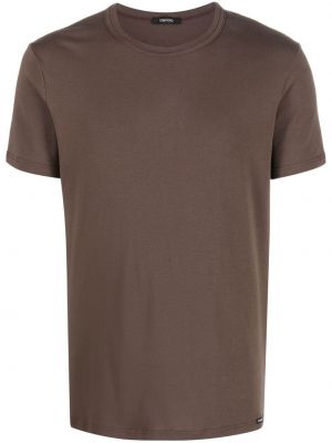 T-shirt mit rundem ausschnitt Tom Ford braun