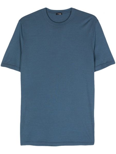 Tričko s okrúhlym výstrihom Kiton modrá
