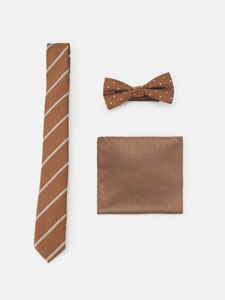 Krawat Jack & Jones brązowy