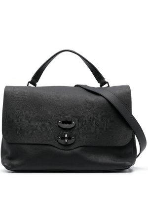 Kožená nákupná taška Zanellato čierna