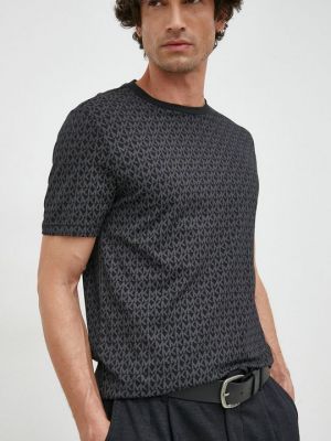 Черная хлопковая футболка Michael Kors