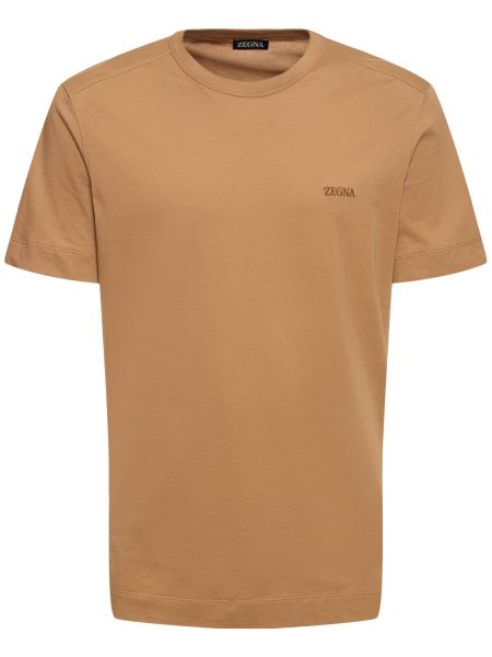 Camiseta de algodón Zegna beige