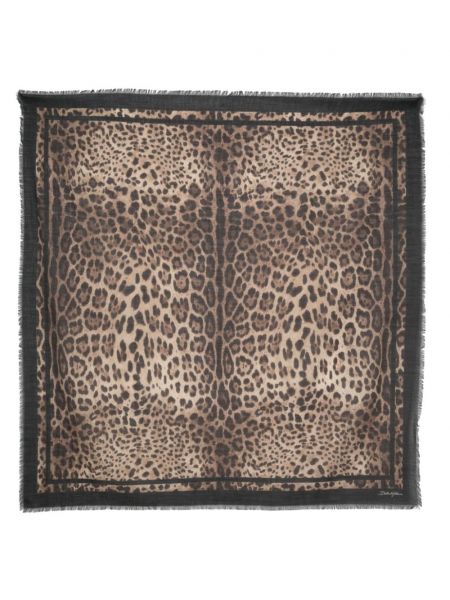 Schal mit print mit leopardenmuster Dolce & Gabbana