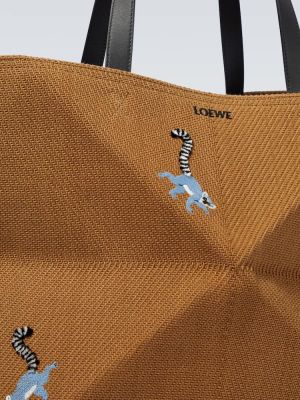 Τσάντα shopper Loewe καφέ