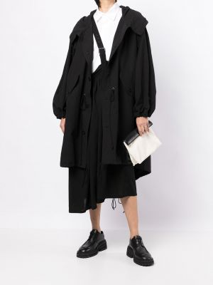 Manteau à capuche oversize Y's noir