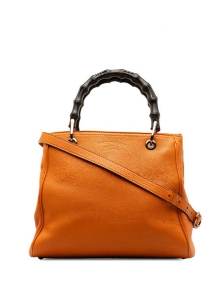 Bambusová shopper kabelka Gucci Pre-owned oranžová