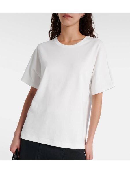 T-shirt di cotone in jersey Joseph bianco