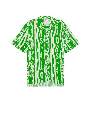 Camicia in viscosa Oas verde