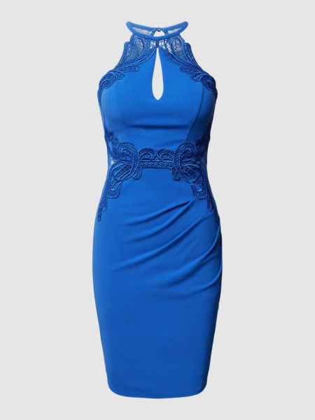 Sukienka koktajlowa koronkowa Lipsy niebieska