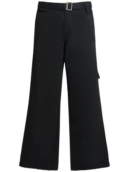 Pantalones de algodón Jacquemus negro