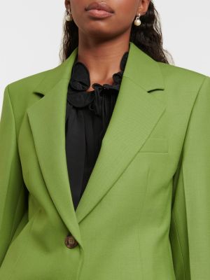 Vlnené sako Victoria Beckham zelená