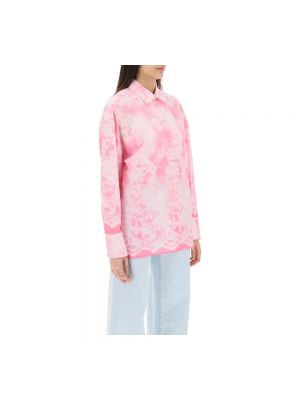 Camisa con estampado oversized Msgm rosa