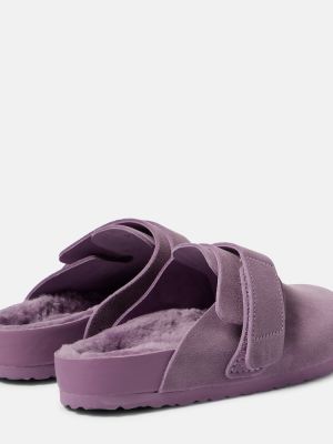 Papuci de casă din piele de căprioară Birkenstock 1774 violet