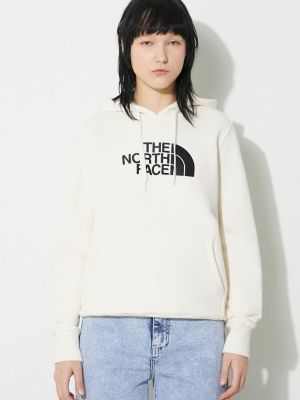 Pullover с качулка с апликация The North Face бежово