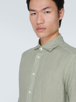 Λινό πουκάμισο Barena Venezia πράσινο