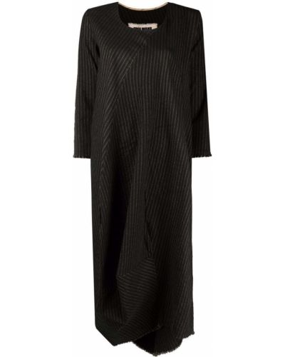 Vestido de tubo ajustado a rayas Uma Wang negro