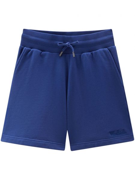 Fleece shorts aus baumwoll Woolrich blau