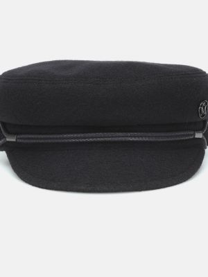 Шерстяная шапка Maison Michel черная