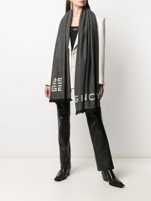 Bufanda de tejido jacquard Givenchy gris