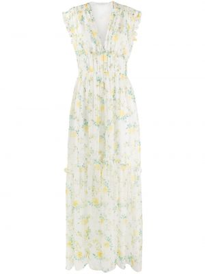 Vestido de flores con estampado bootcut Philosophy Di Lorenzo Serafini blanco