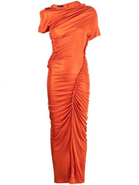 Asimetriska maksi kleita Atlein oranžs