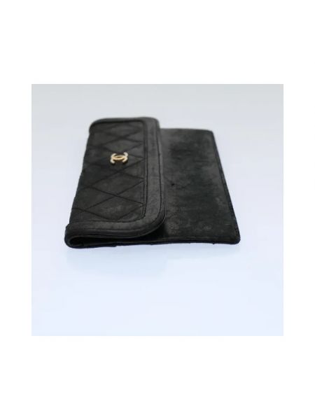 Bolso clutch de cuero Chanel Vintage negro