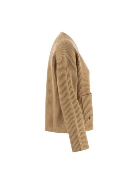 Cárdigan de lana de cachemir con estampado de cachemira Ralph Lauren marrón