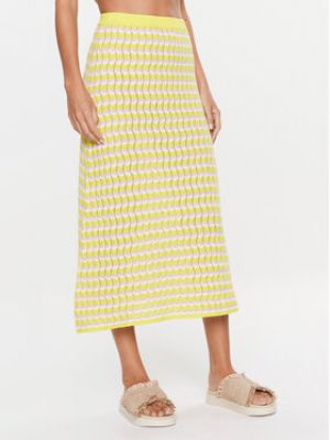 Bavlněné midi sukně Seafolly - žlutá