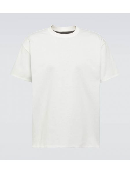 T-shirt di cotone in jersey Bottega Veneta bianco