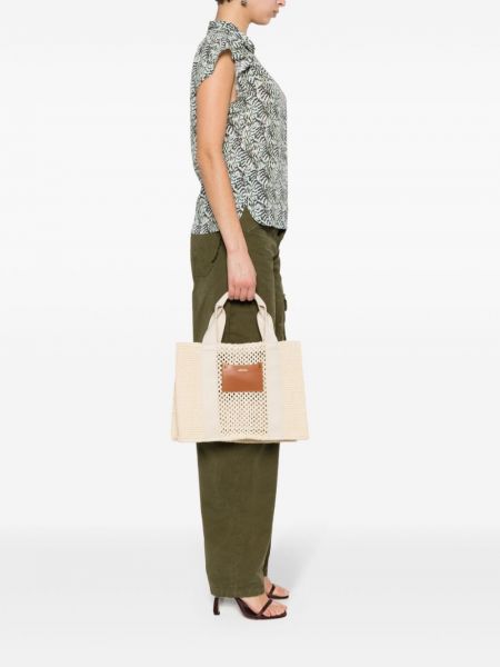 Geflochtene shopper handtasche Isabel Marant beige