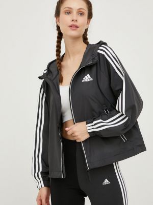 Oversized rövid kabát Adidas Performance fekete