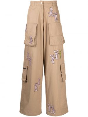 Памучни карго панталони с принт Natasha Zinko