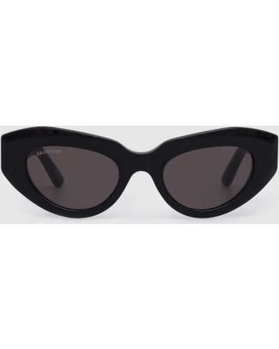 Очки солнцезащитные с потертостями Balenciaga черные