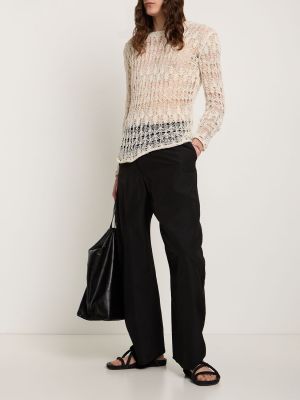 Памучен пуловер Isabel Marant черно