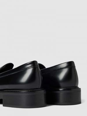 Mokasyny skórzane na platformie Calvin Klein czarne