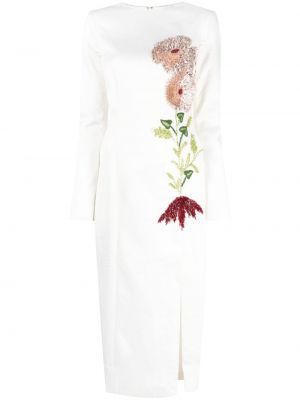 Haftowana sukienka koktajlowa Rachel Gilbert biała