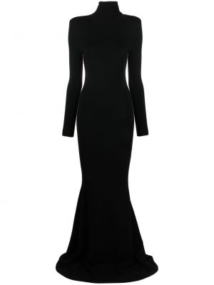 Πλεκτή μάξι φόρεμα Saint Laurent μαύρο