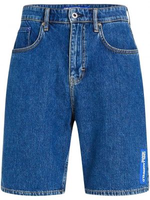 Kratke jeans hlače Karl Lagerfeld Jeans modra