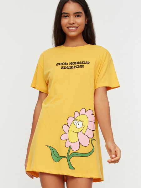 Koszula nocna Trendyol - Żółty