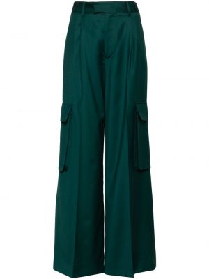 Relaxed вълнени карго панталони Amiri зелено