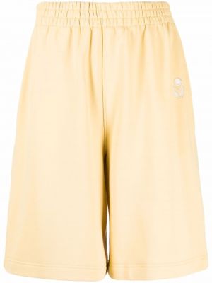 Hímzett rövidnadrág Isabel Marant sárga