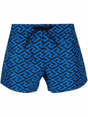 Trykt shorts Versace blå