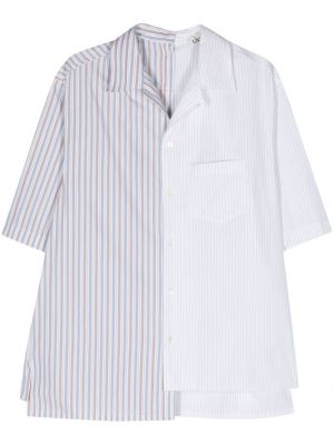 Koszula bawełniana asymetryczna Lanvin biała