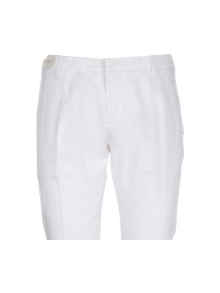 Spodnie bawełniane z kieszeniami Entre Amis białe