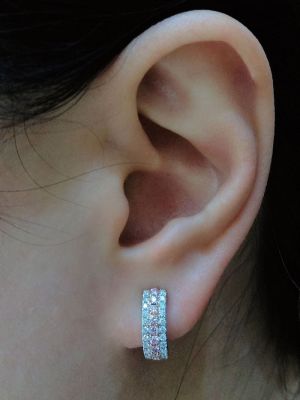 Boucles d'oreilles à motif argyle Hyt Jewelry rose