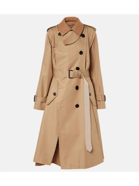 Puuvilla pitkä takki Sacai beige