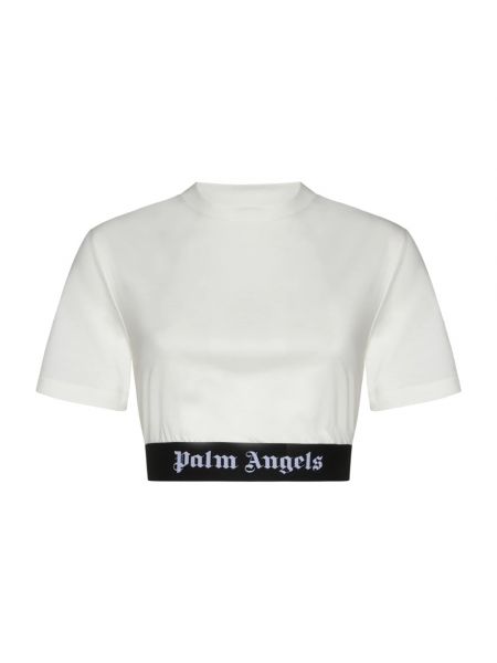 Koszulka żakardowa Palm Angels biała