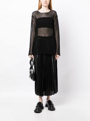 Spódnica midi plisowana Junya Watanabe czarna