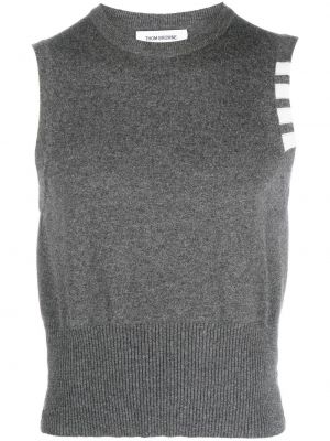 Pruhovaná vesta Thom Browne sivá